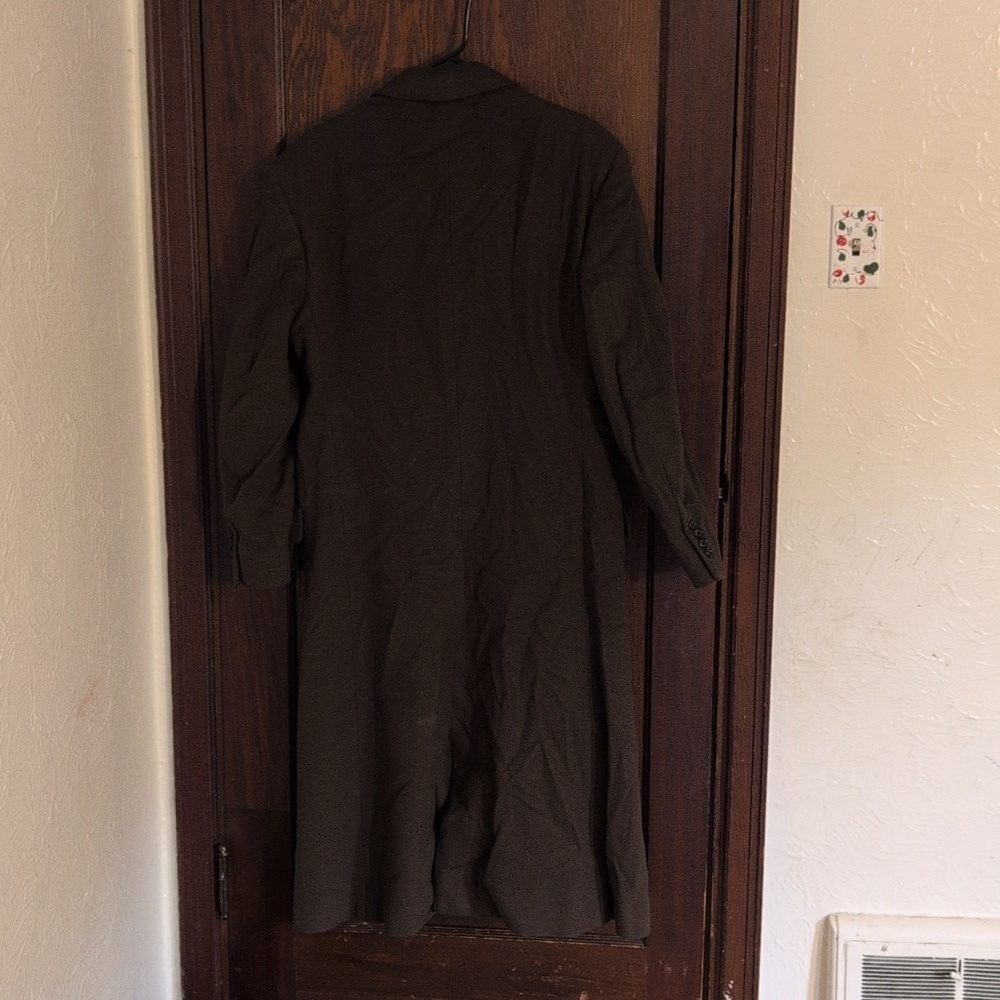 Polo University Club By Ralph Lauren Brown Wool Long Length Coat Vintage - Picture 5 of 10